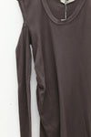 marc le bihan off shoulder skirt 2852 E23 MOKA
